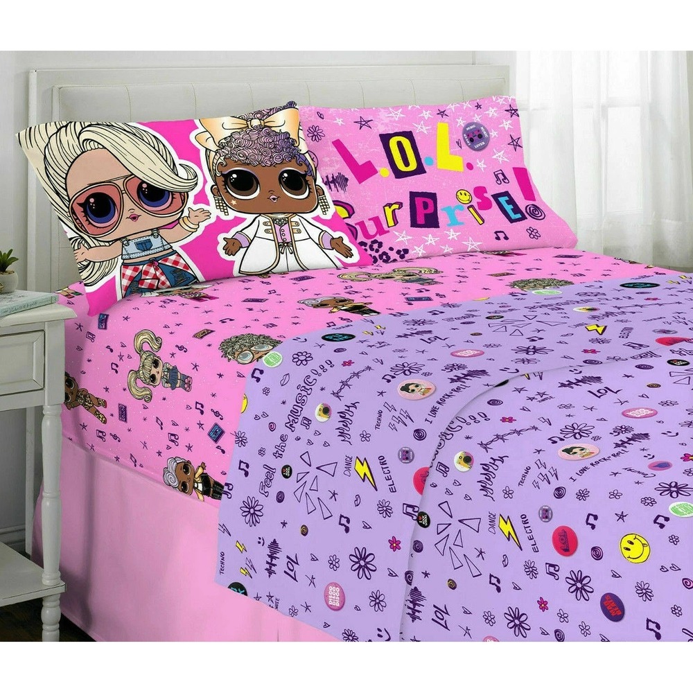 LOL Surprise! FULL Microfiber Sheet Set Soft Remix Super Soft 4 Piece Set NEW